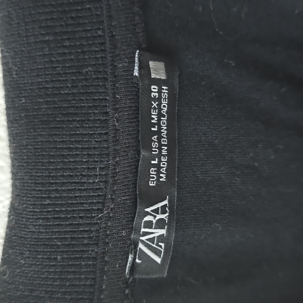 Zara Black Short Sleeve Shirt Large - Picture 3 of 4